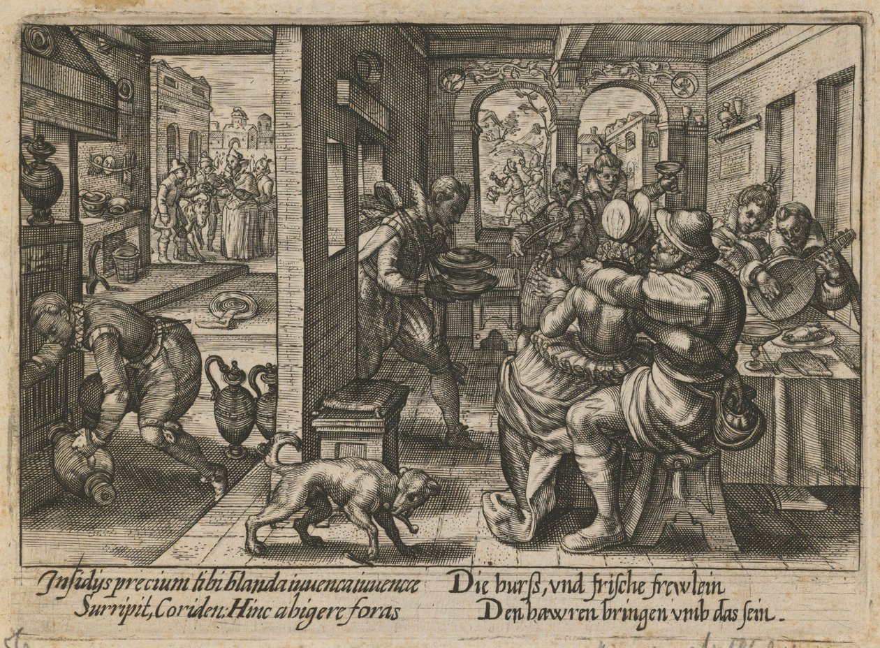 Banchetto con musicisti, ca. 1600 da Crispijn van de Passe the Elder