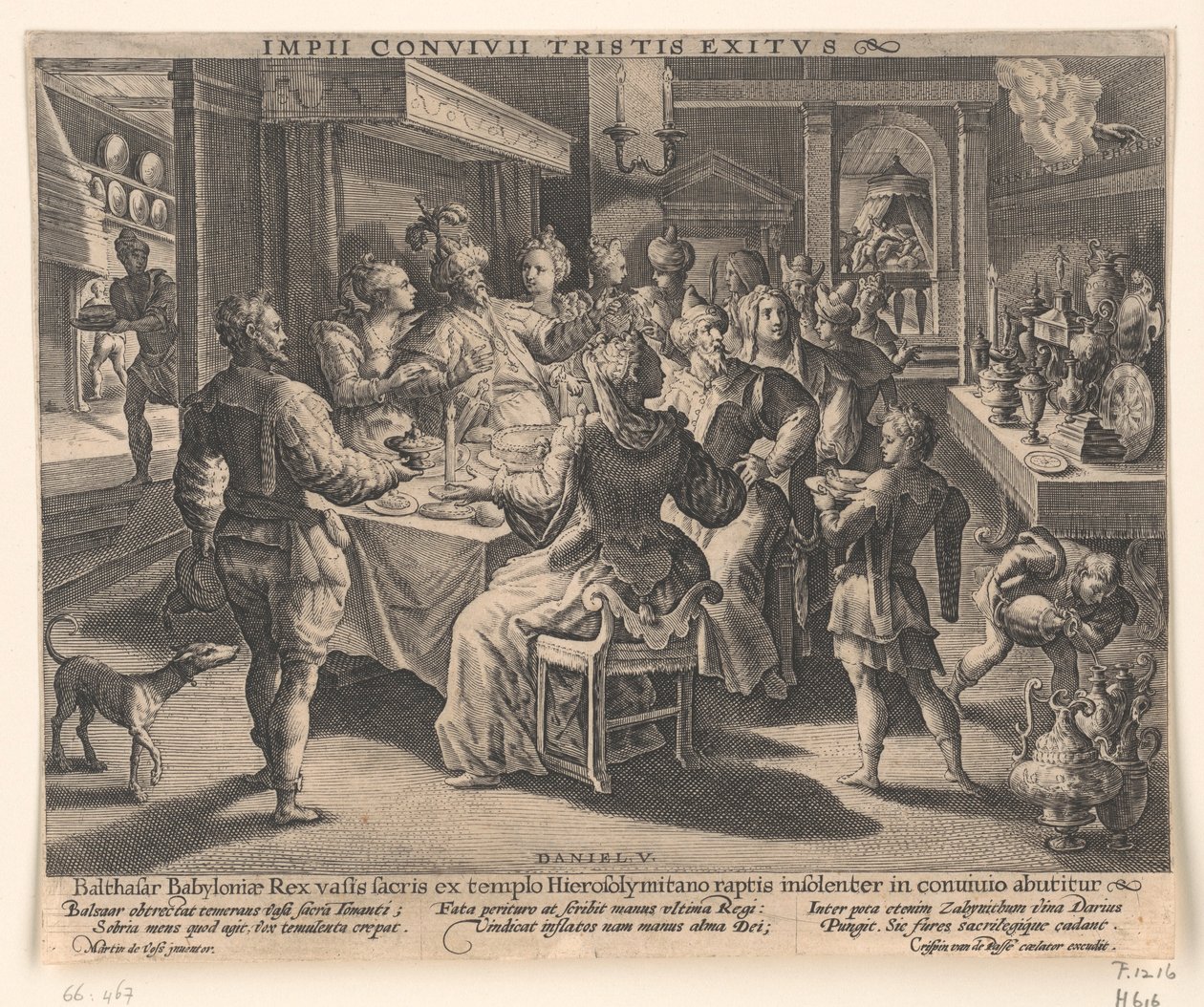 Il banchetto di Belshazzar da Crispijn van de Passe the Elder