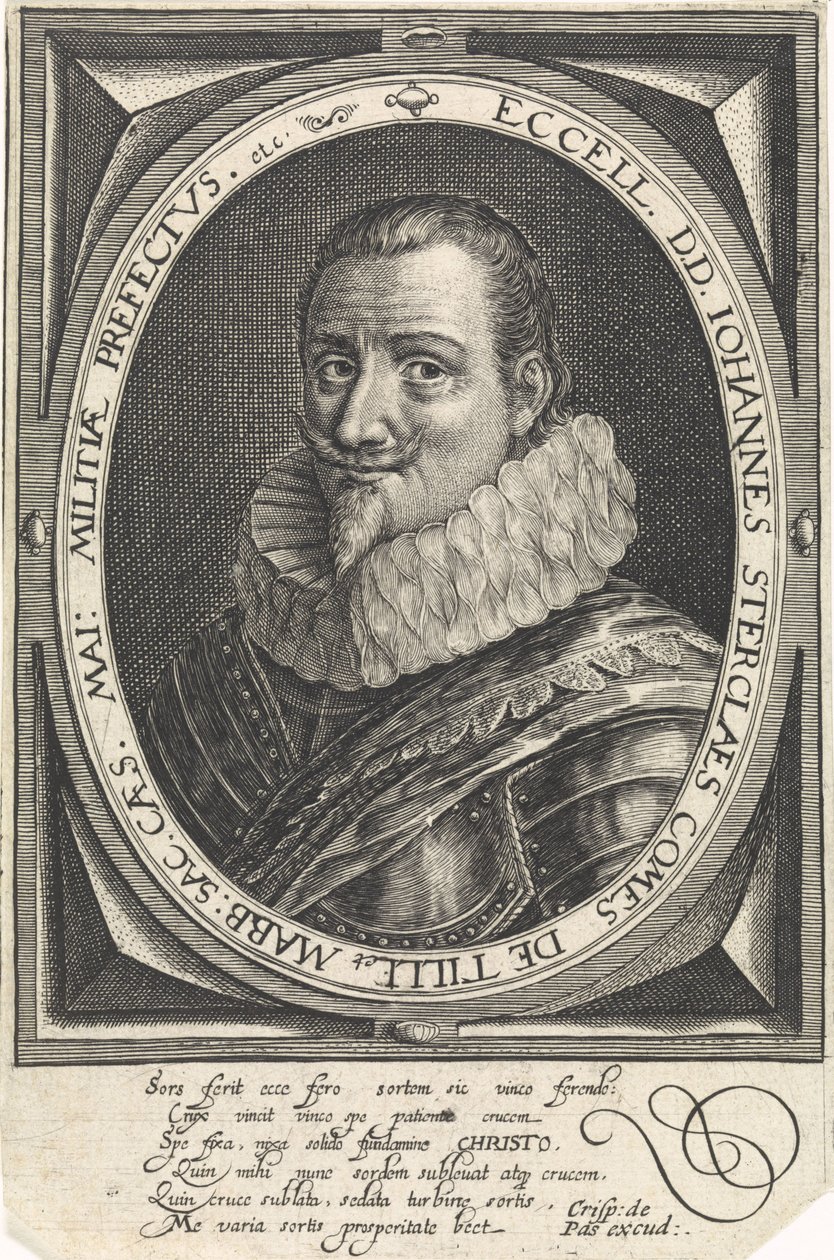 Ritratto di Johann Tserclaes, Conte di Tilly da Crispijn van de Passe the Elder