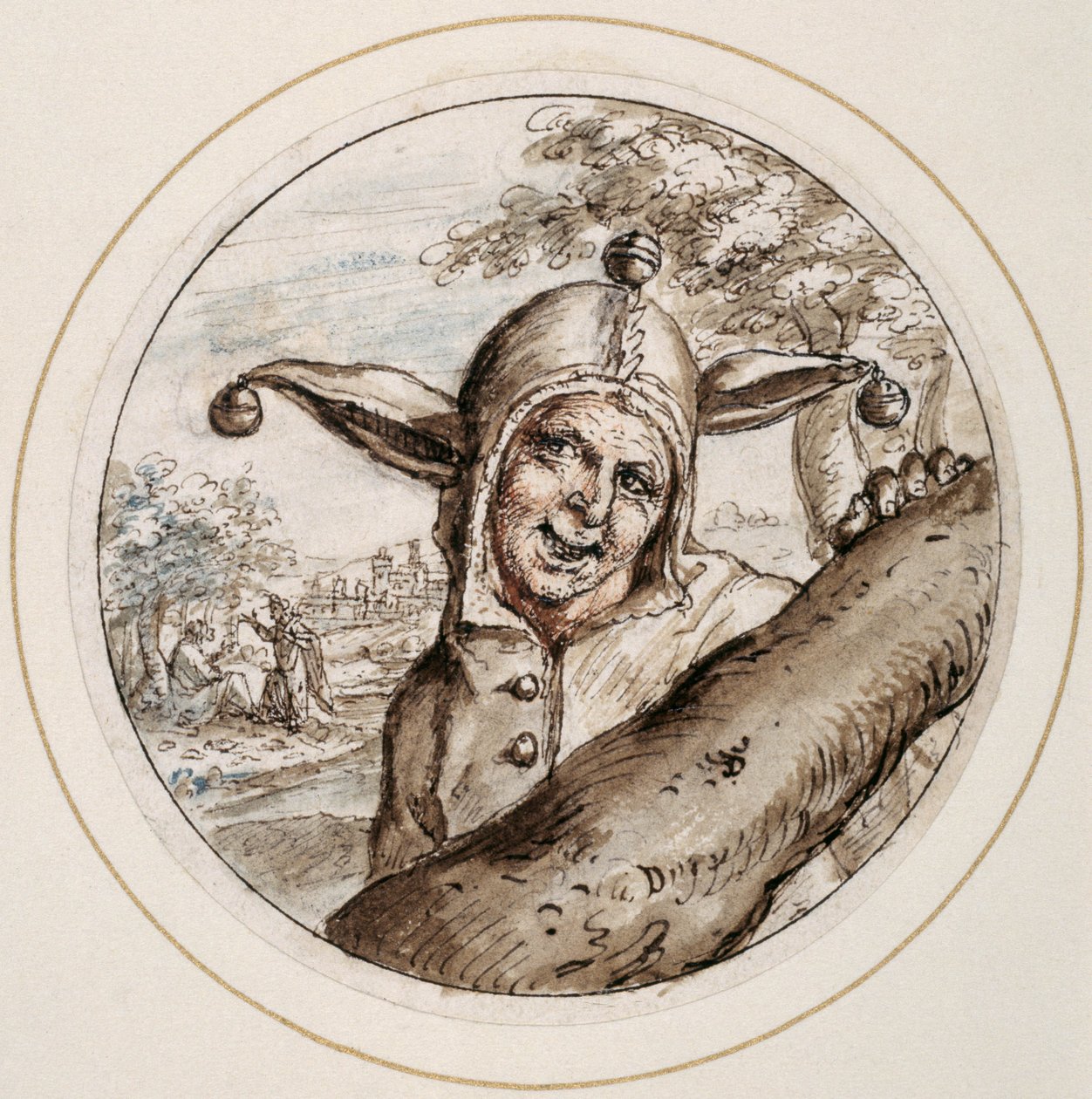 Folle con cappello e campanelli, inizio XVII secolo da Crispin I de Passe