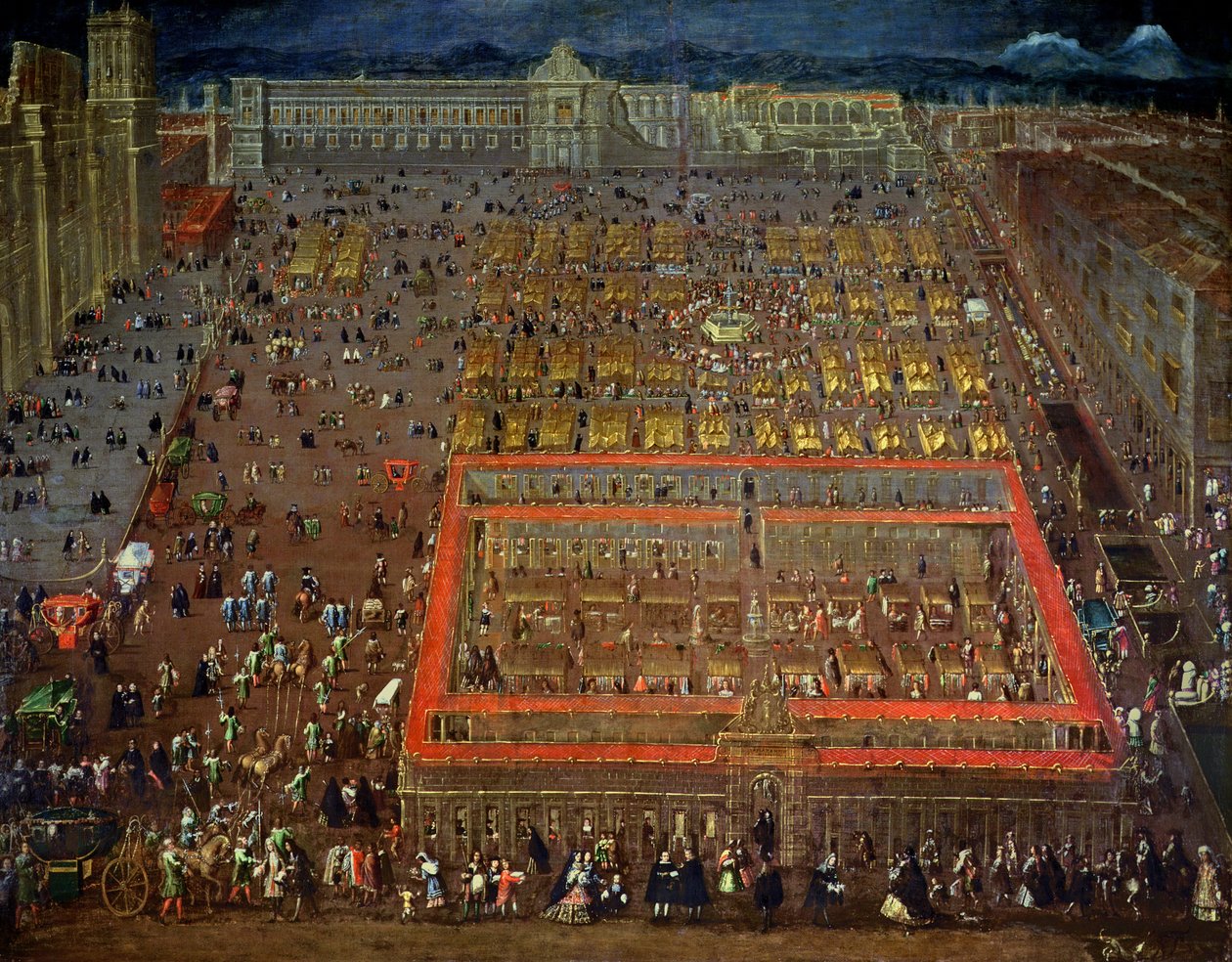 Piazza centrale di Città del Messico da Cristobal de Villalpando
