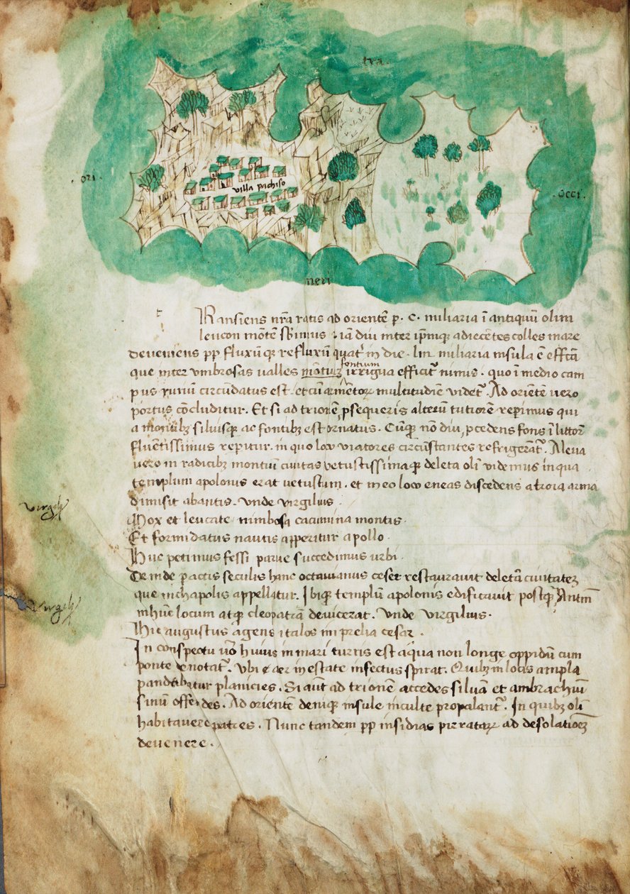 Carta di Paxos, c.1420 da Cristoforo Buondelmonti