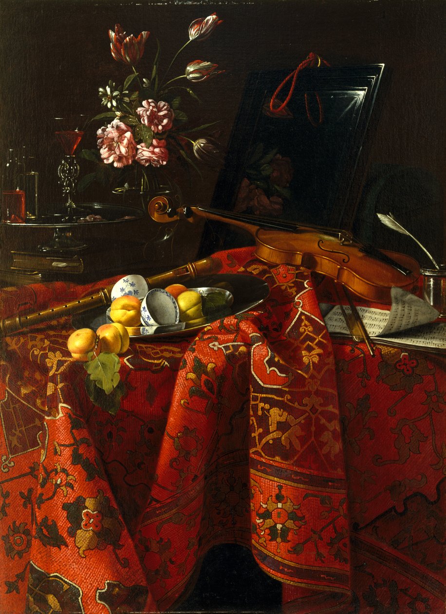 Natura morta con strumenti musicali, c.1710-1715 da Cristoforo Munari