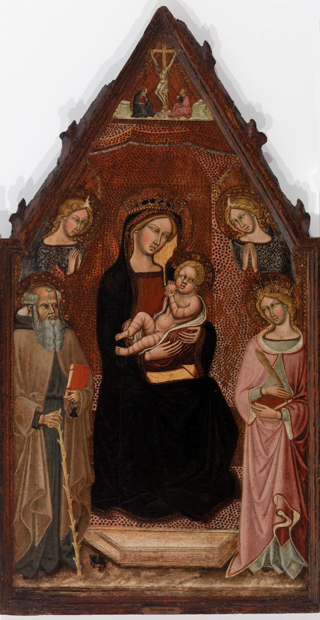 Vergine e Bambino con due angeli e santi Antonio Abate e Caterina d