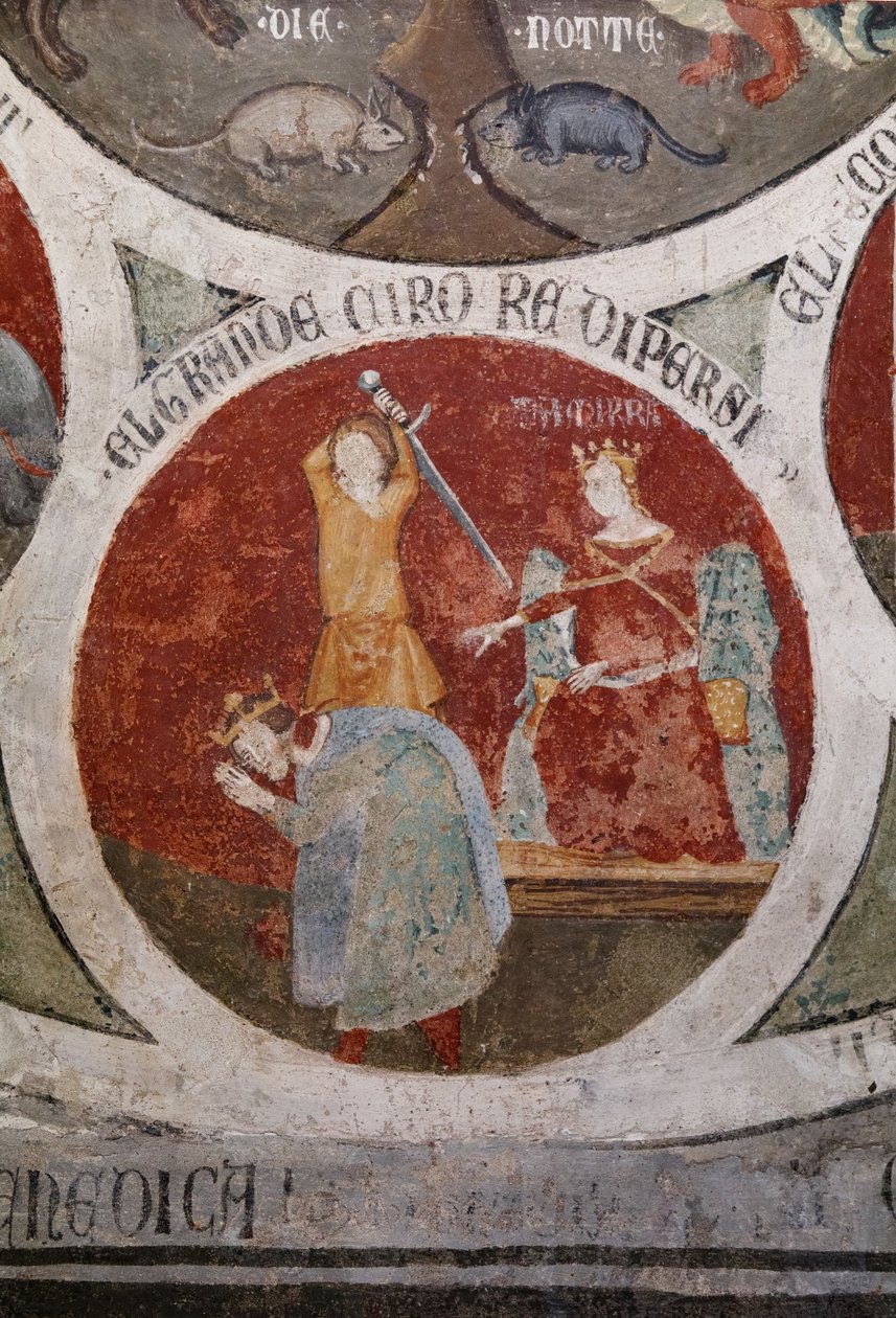 La morte di Ciro, re di Persia, dettaglio dalla Ruota di Barlaam da Cristoforo di & Piero Meo di Bindoccio