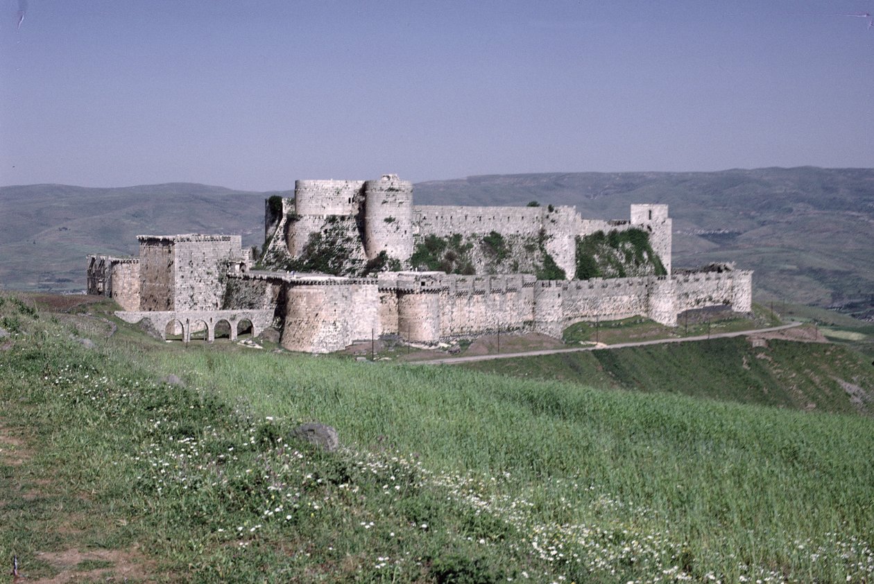 Veduta generale della fortezza di Krak des Chevaliers, c.1143 da Crusader Period