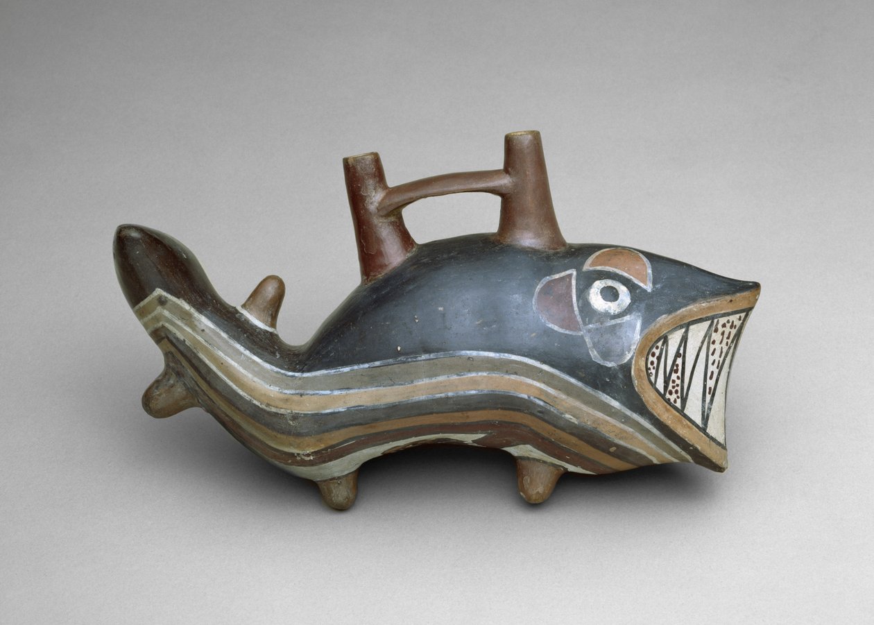 Vaso effigie di orca da Culture Nazca