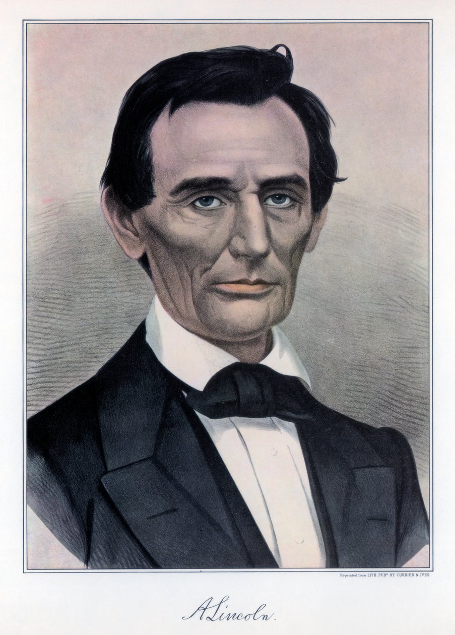 Abraham Lincoln, sedicesimo Presidente degli Stati Uniti, XIX secolo da Currier and Ives