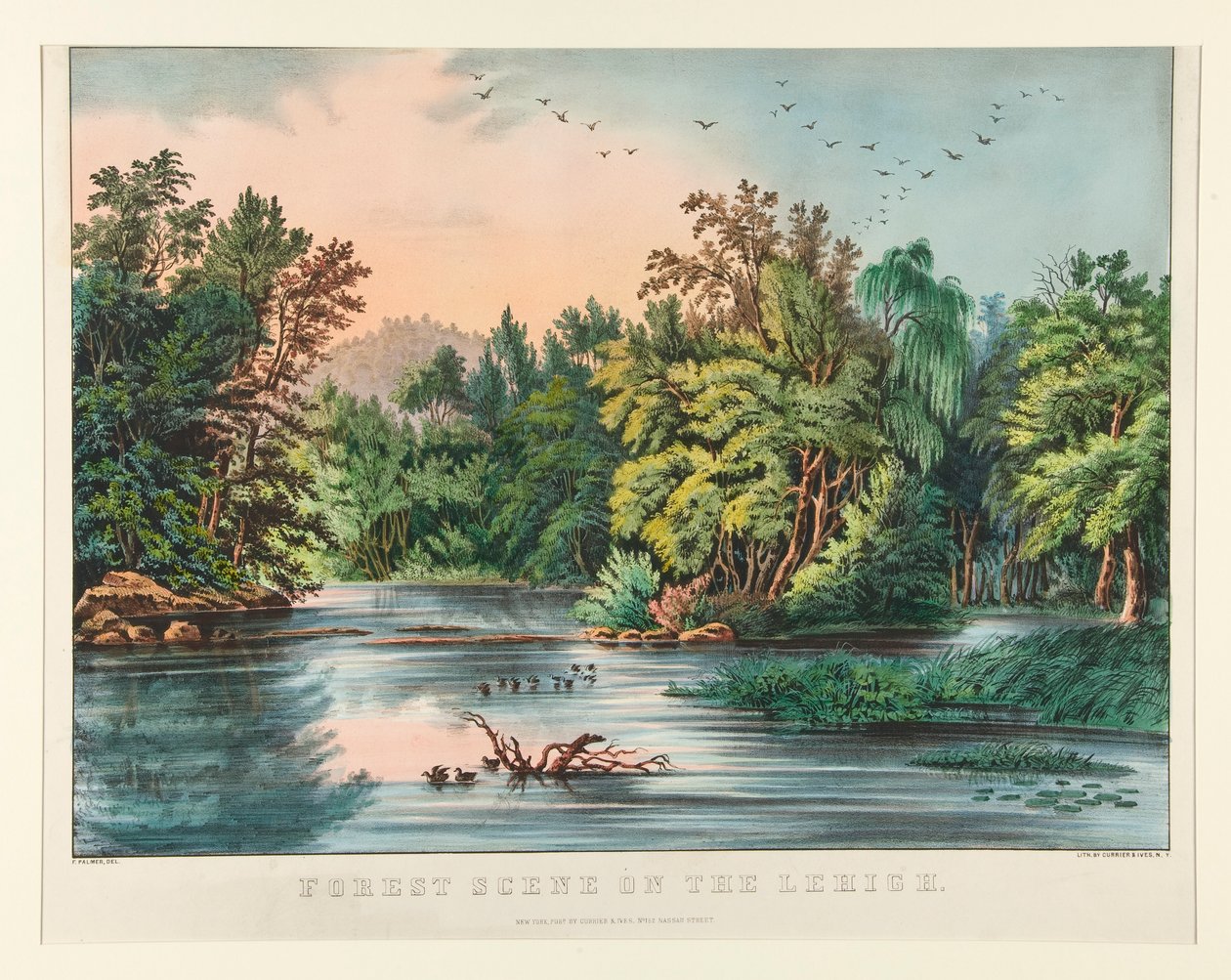 Scena forestale sul Lehigh da Currier and Ives