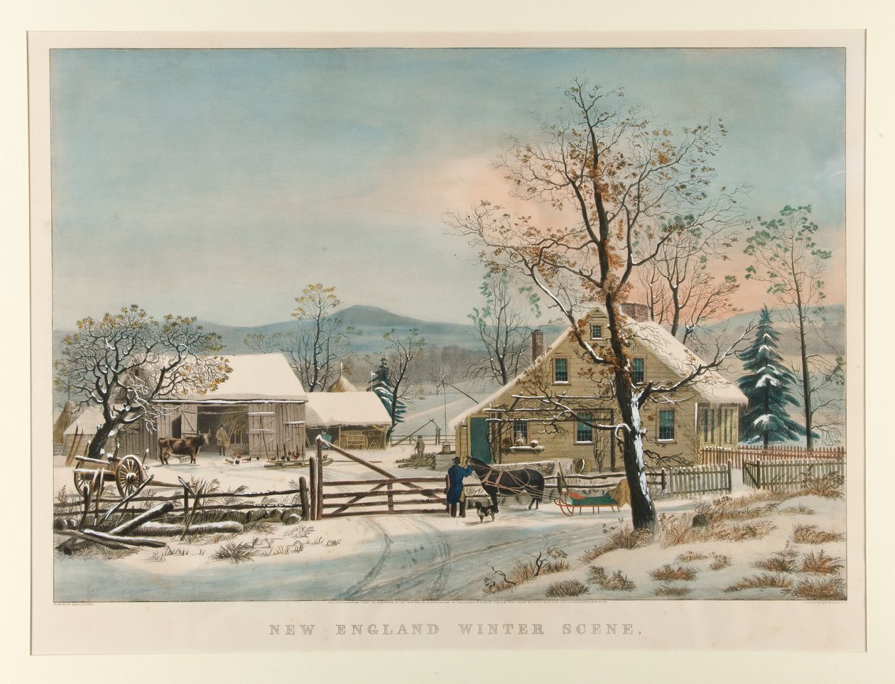 Scena Invernale del New England da Currier and Ives