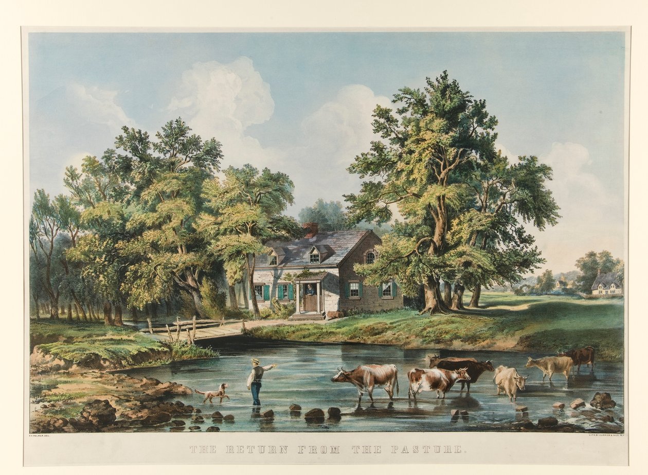 Il ritorno dal pascolo da Currier and Ives