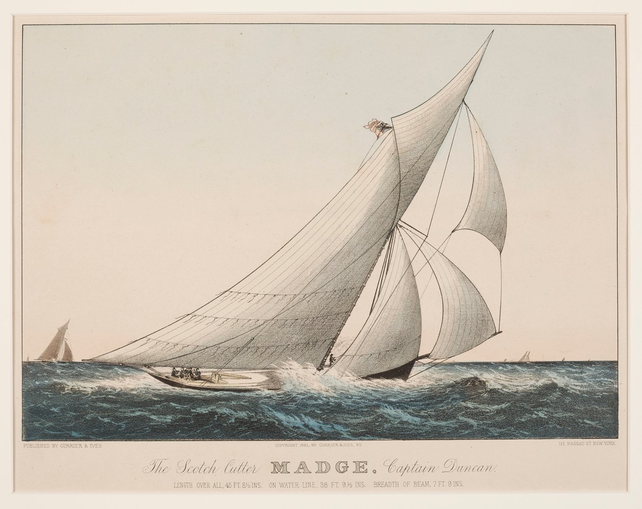 Il cutter scozzese Madge, Capitano Duncan da Currier and Ives