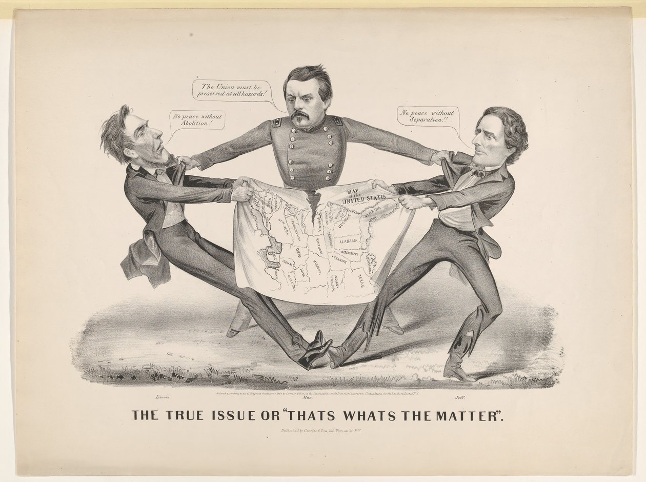 La vera questione o ecco qual è il problema, 1864 da Currier and Ives