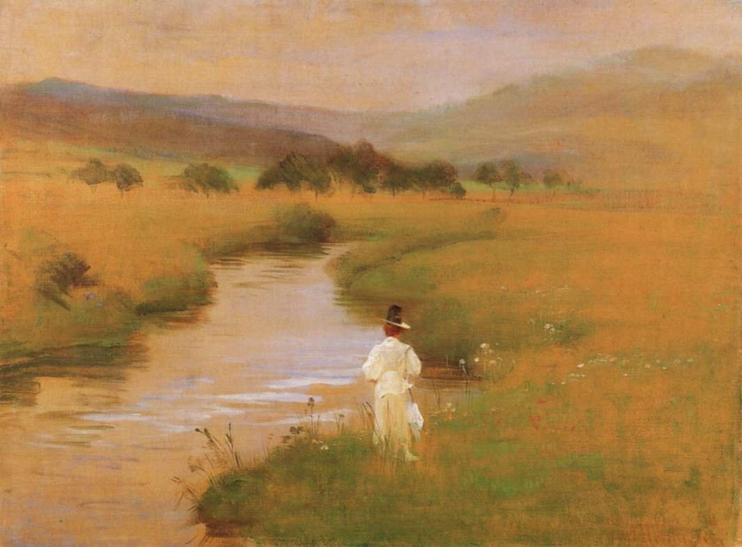 Sophie Herz nella valle del Wiesent vicino a Pretzfeld da Curt Herrmann