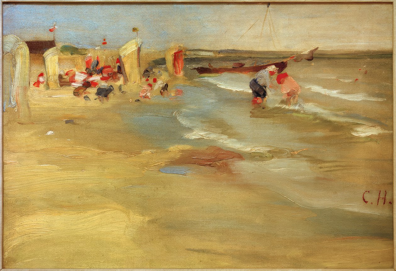 Sulla spiaggia di Binz a Rügen da Curt Herrmann