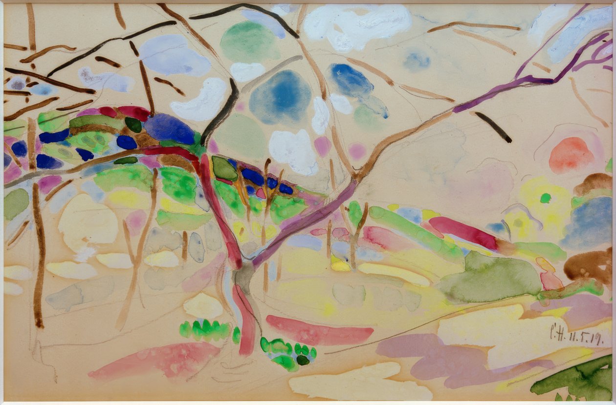 Paesaggio con alberi a Pretzfeld da Curt Herrmann