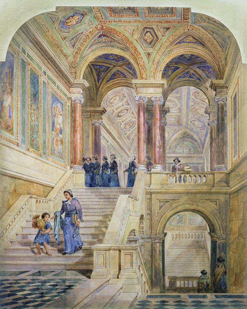 Progetto per la scala del Municipio di Leeds, 1853-58 da Cuthbert Brodrick