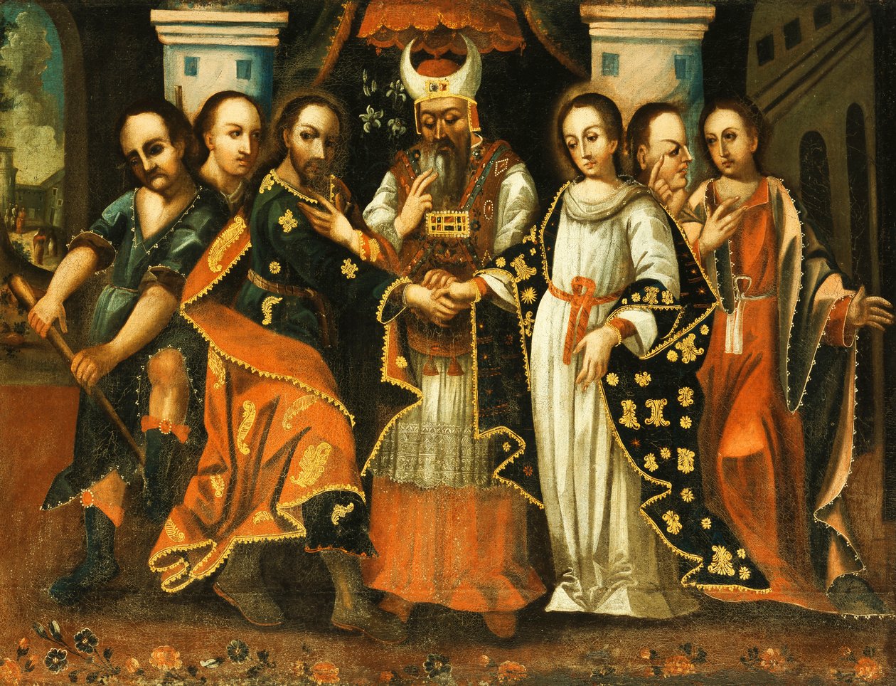 Il matrimonio della Vergine da Cuzco School