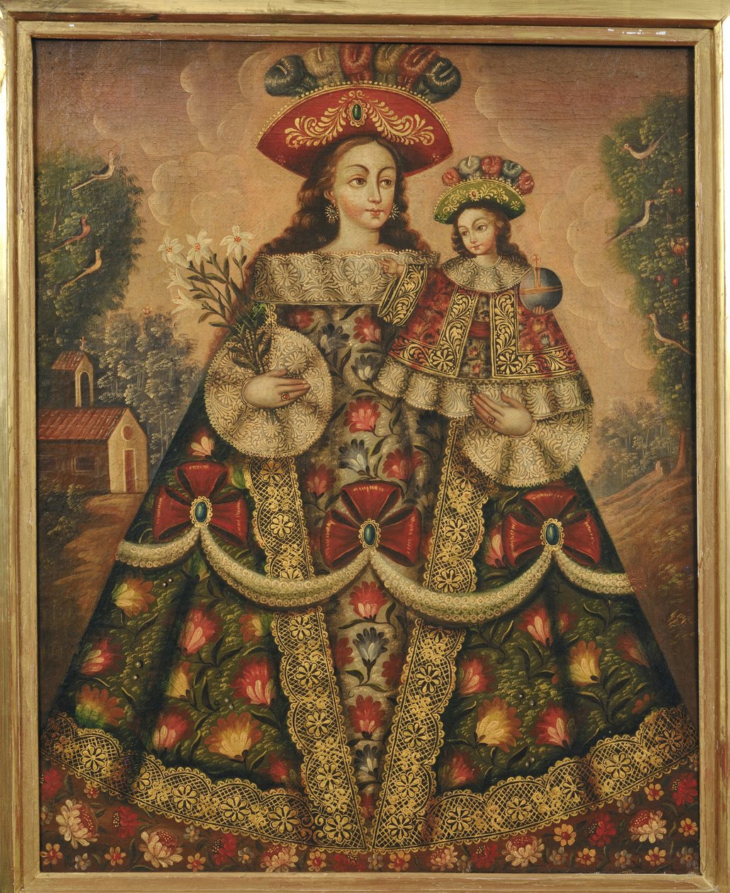 La Madonna dei Pellegrini e il Bambino da Cuzco School