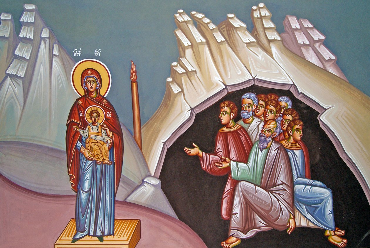 Affresco della Madonna col Bambino, Monastero di Kykkos, Cipro da Cypriot