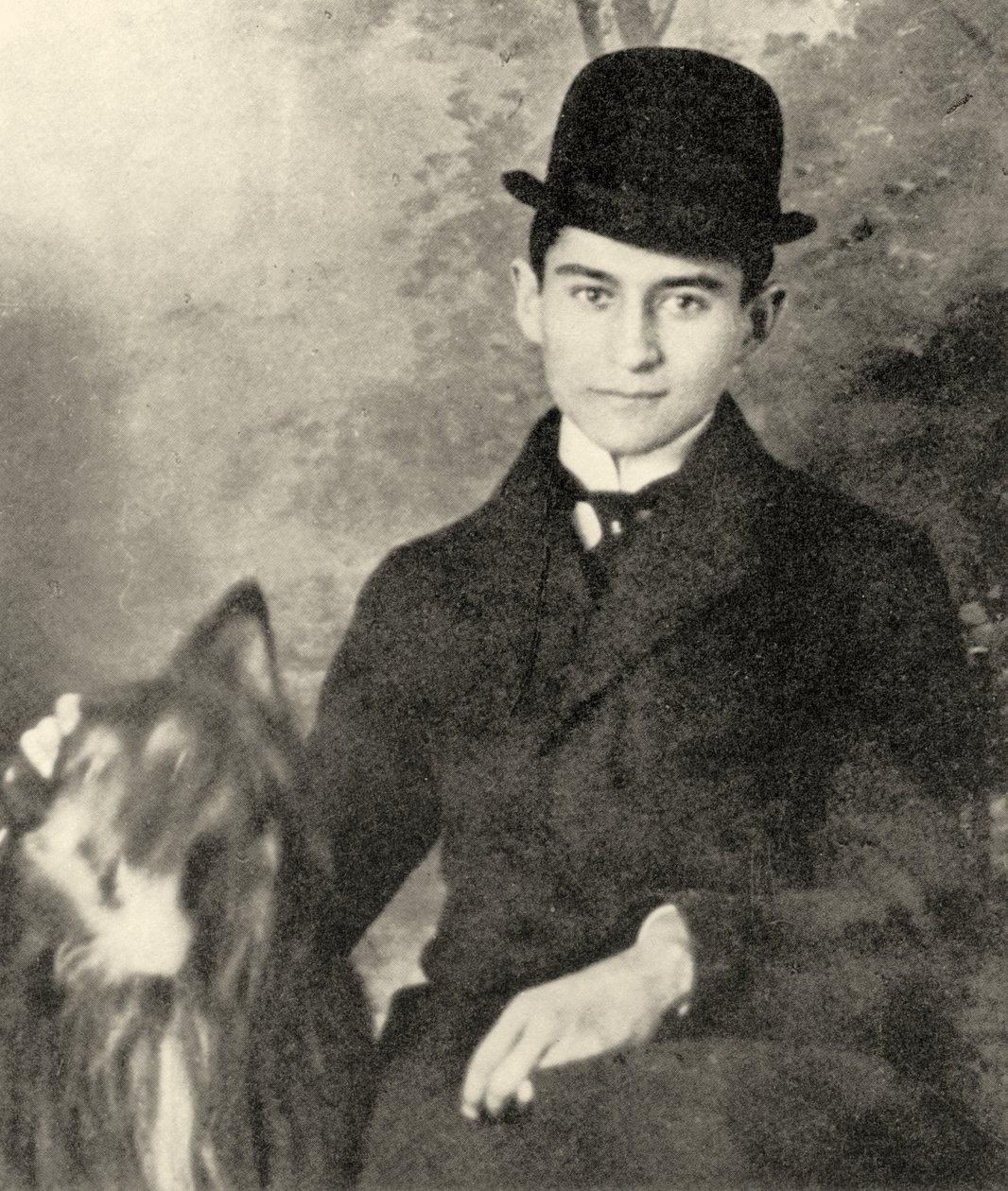 Franz Kafka con il suo cane, 1910 da Czech School