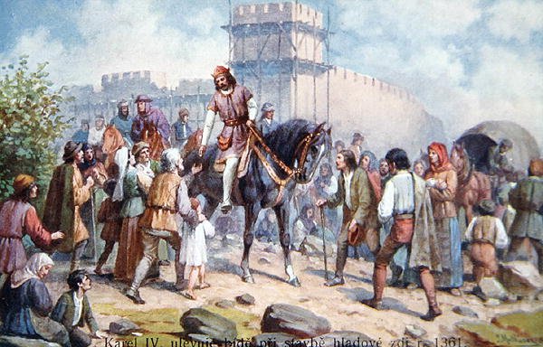 Carlo IV che saluta la gente comune durante l