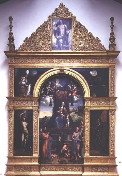 Vergine e Bambino in trono con Santi da D. and Garofalo Dossi