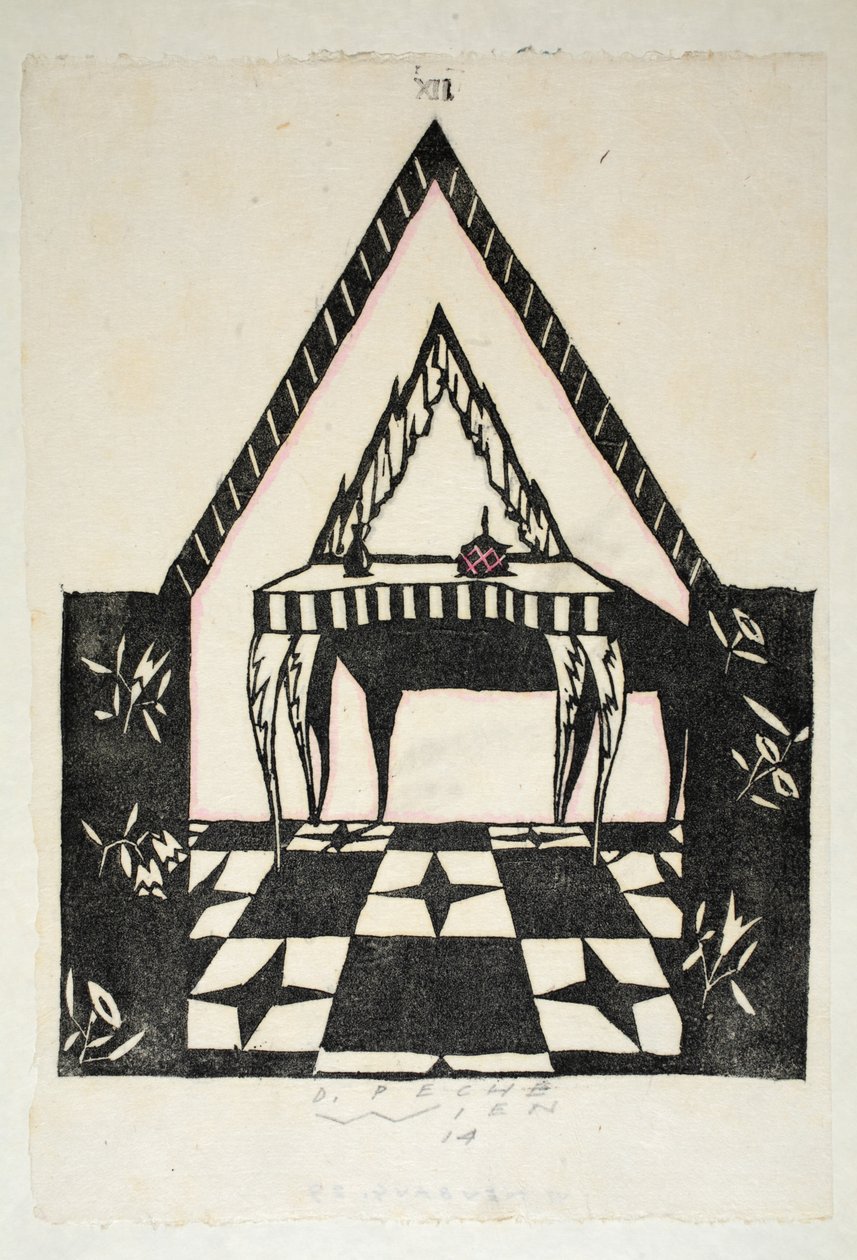 Design per un tavolo da toeletta, Tavola 12, Libro 3, illustrazione da 
