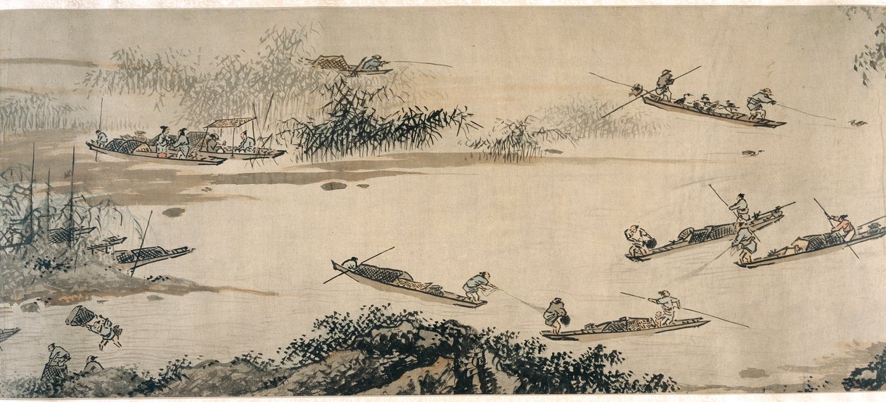 Pescatori su un fiume autunnale da Dai Jin