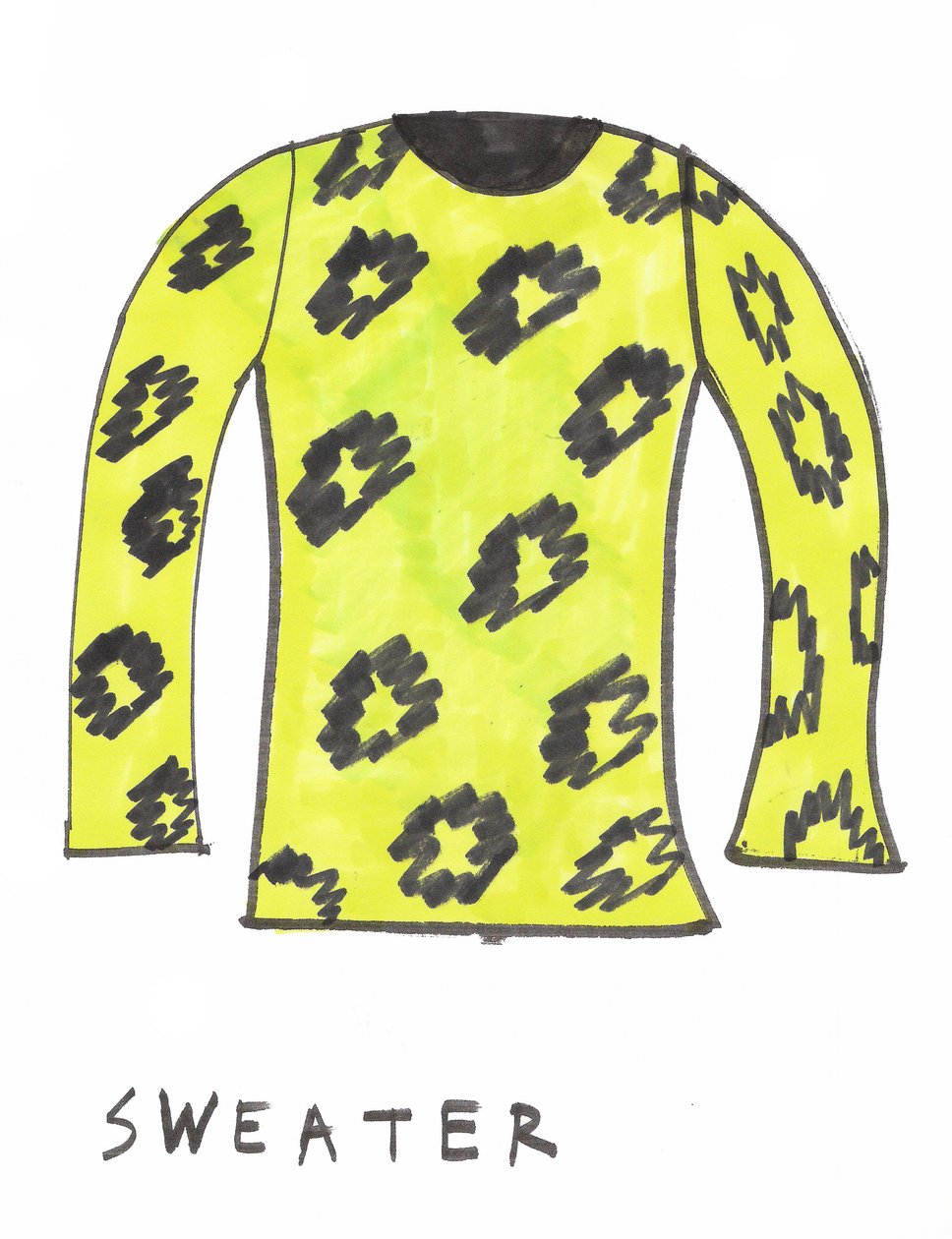 Maglione (pennarello su carta) da Daisy de Villeneuve