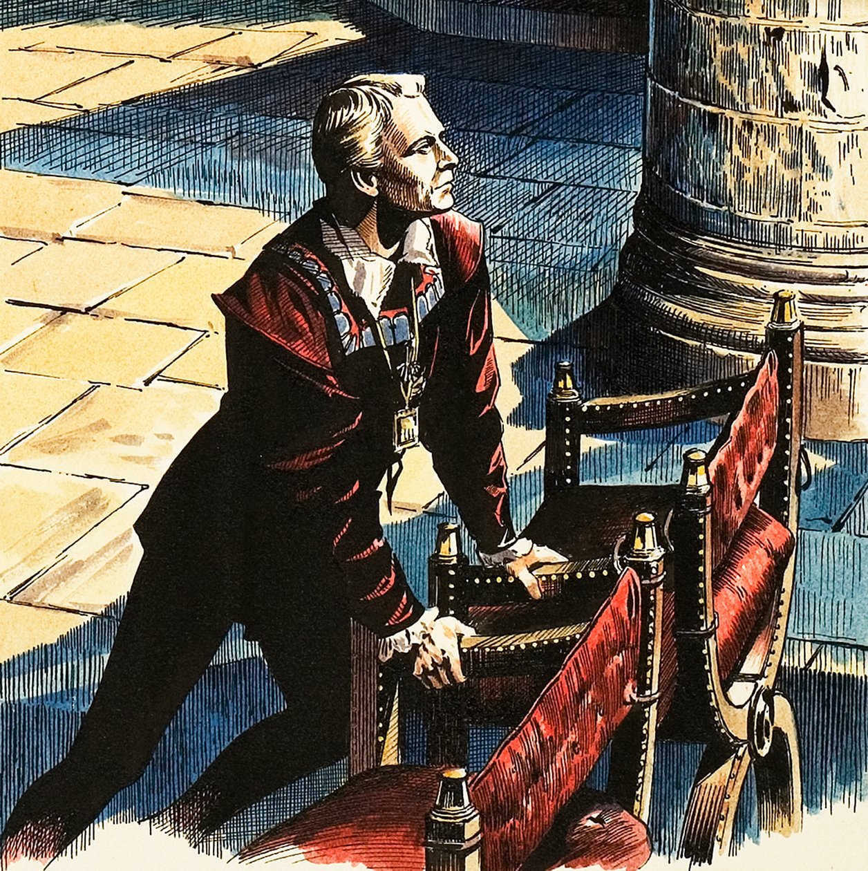Laurence Olivier nel ruolo di Amleto da Dan Escott