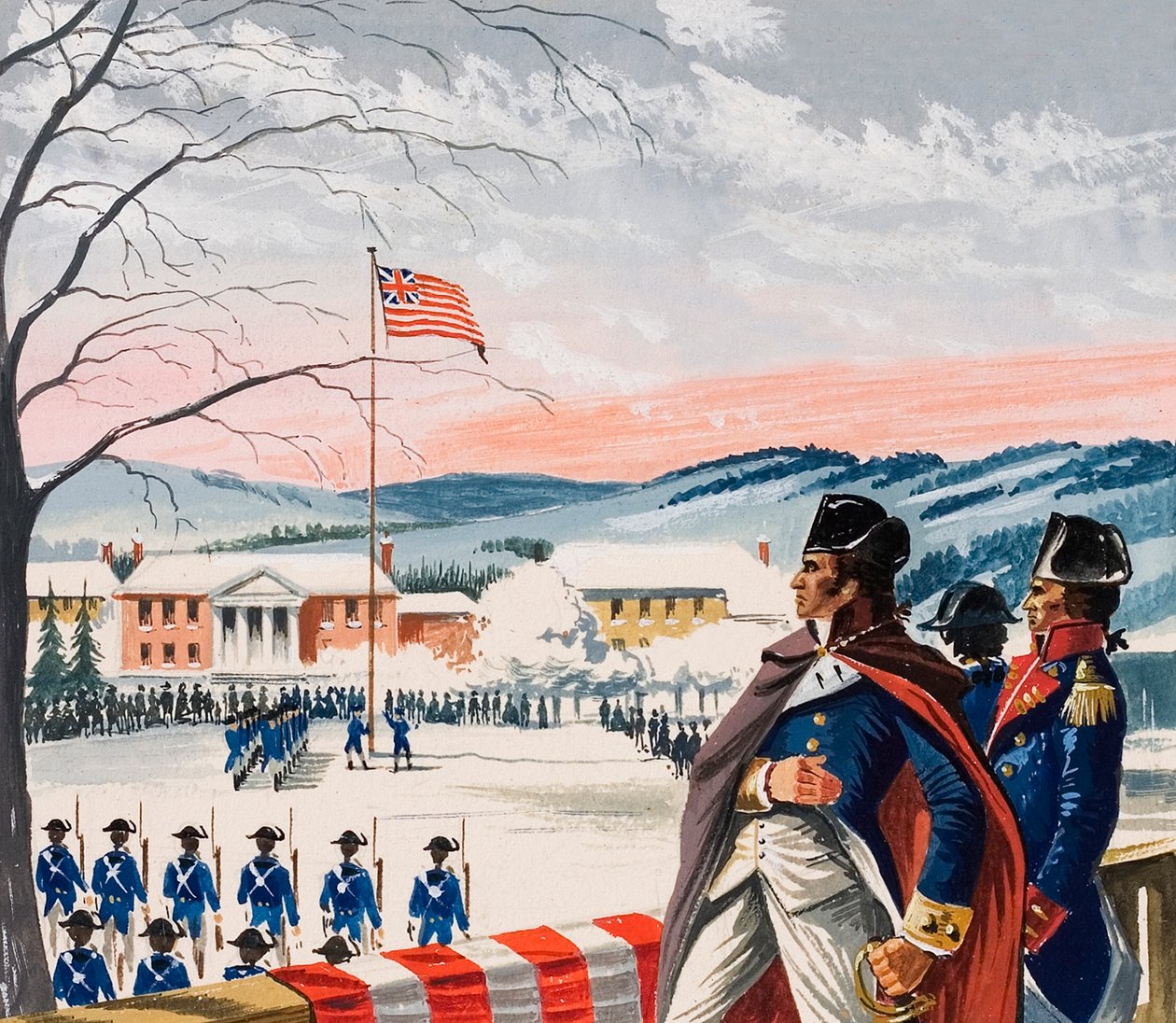 Le forze americane che assediavano Boston durante la Guerra d