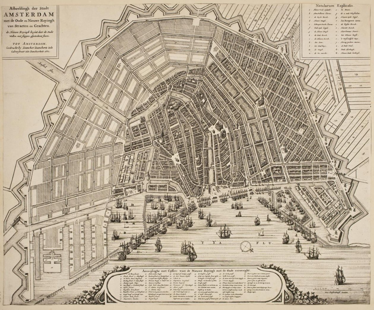 Piantina di Amsterdam da Dancker Danckerts
