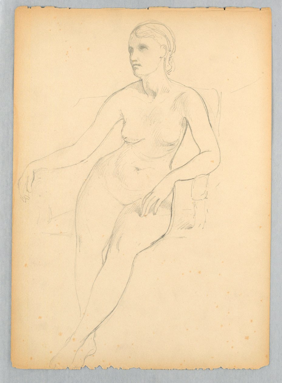 Disegno, Helen Hamersley, seduta, 1881 da Daniel Huntington