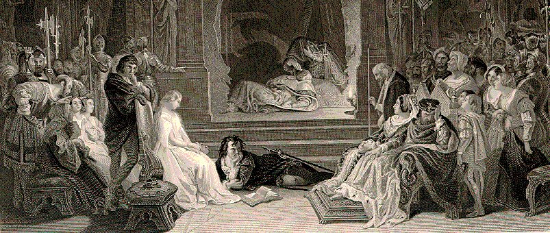 Scena della commedia Amleto da Daniel Maclise