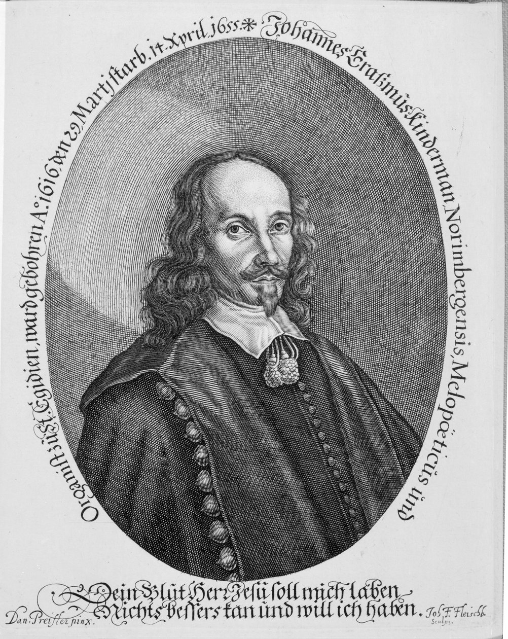 Johannes Erasmus Kindermann, inciso da Johann Friedrich Fleischberger da Daniel Preissler