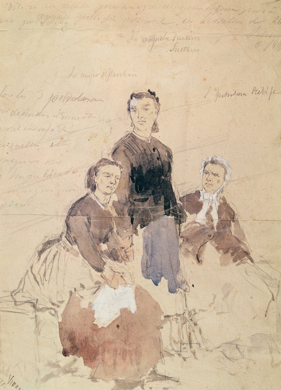Le tre petroleuses, dopo il 1870 da Daniel Urrabieta Vierge