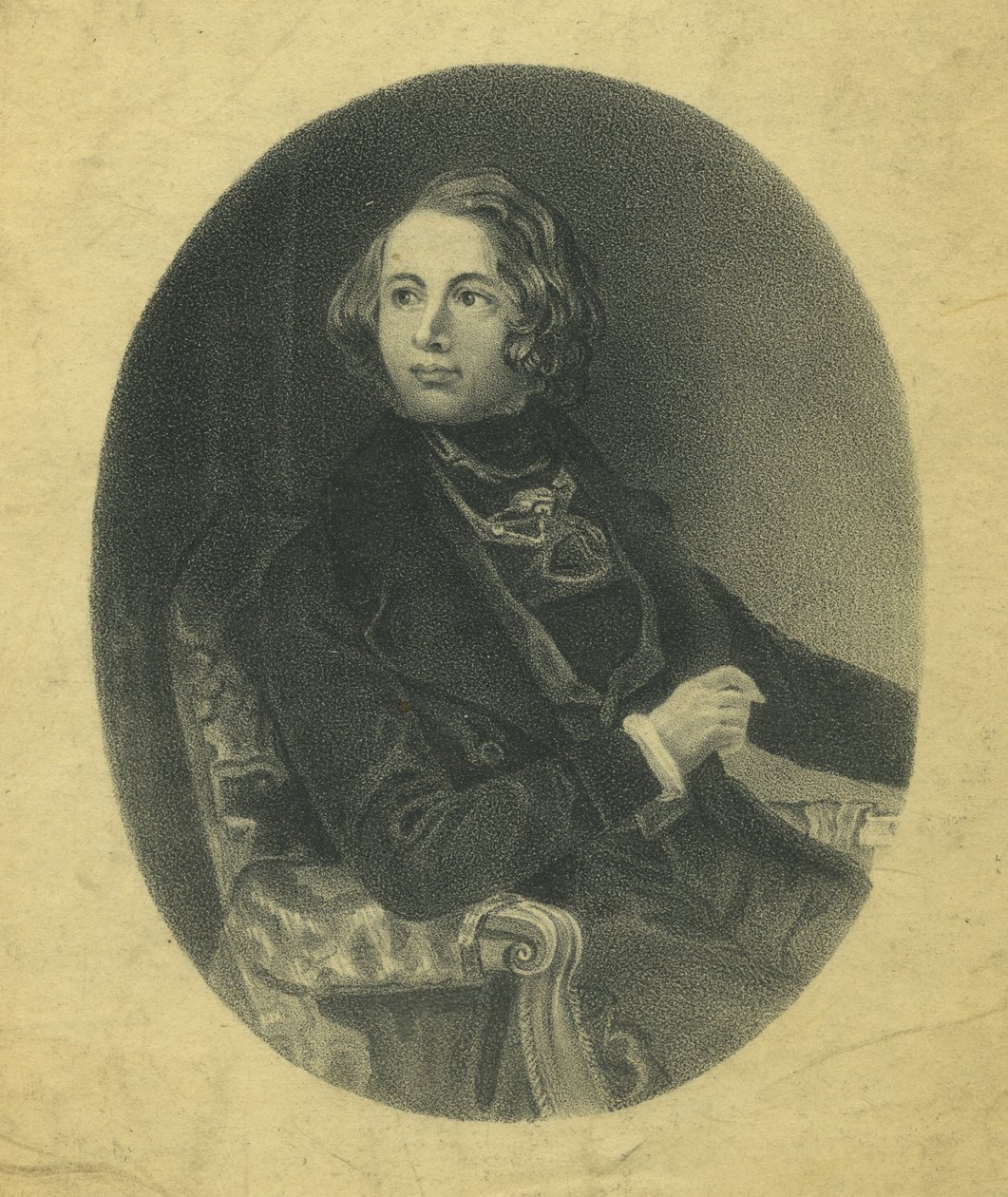 Boz a Boston, un passo veloce - Ritratto di spartito musicale da Daniel Maclise