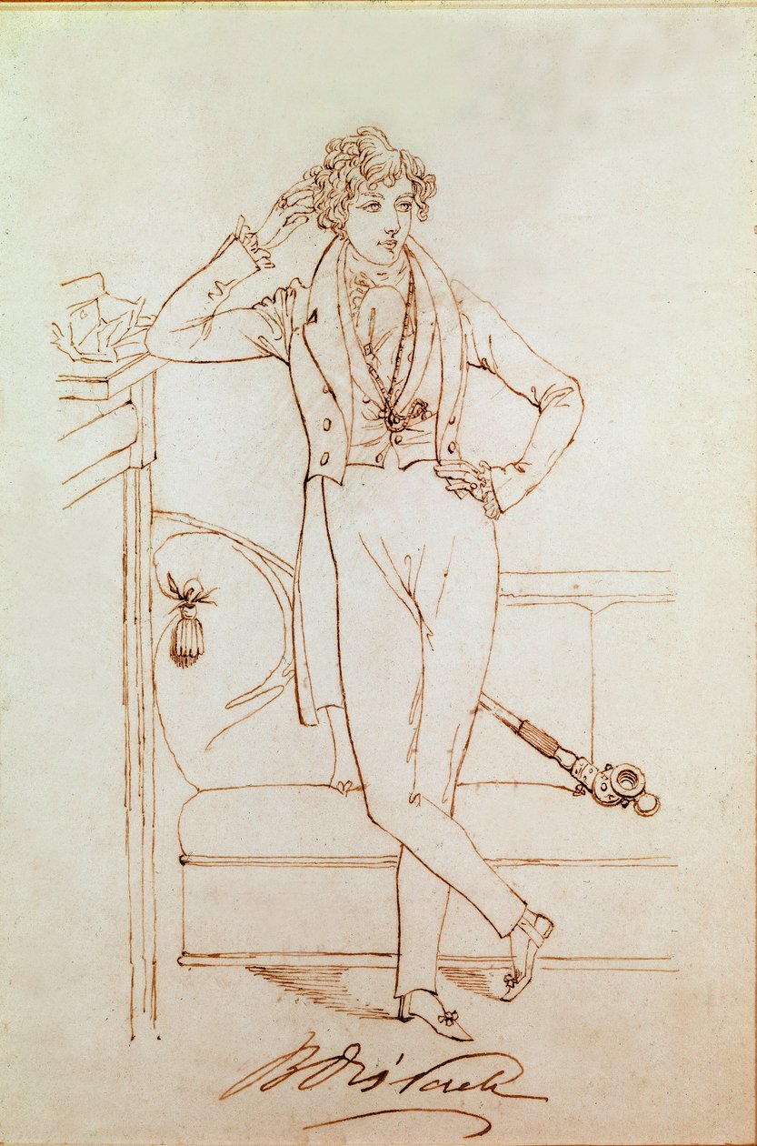 Ritratto di Benjamin Disraeli, politico britannico e fondatore del Partito Conservatore da Daniel Maclise