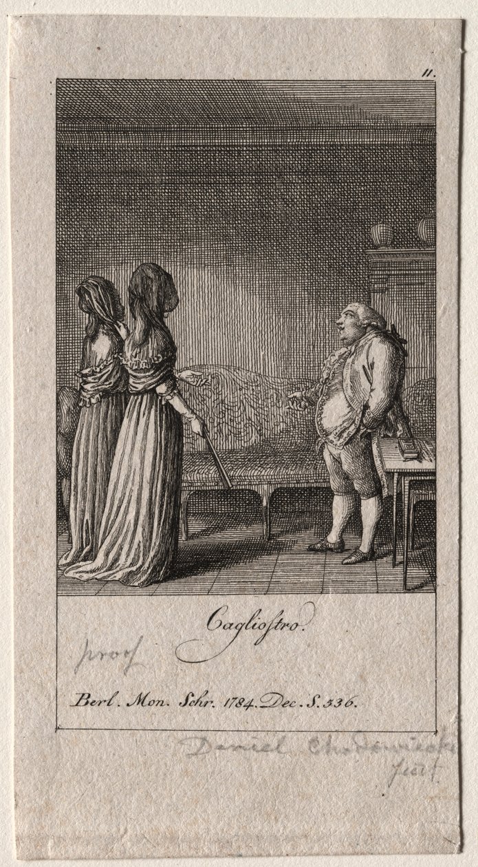 Cagliostro, 1784 da Daniel Nikolaus Chodowiecki