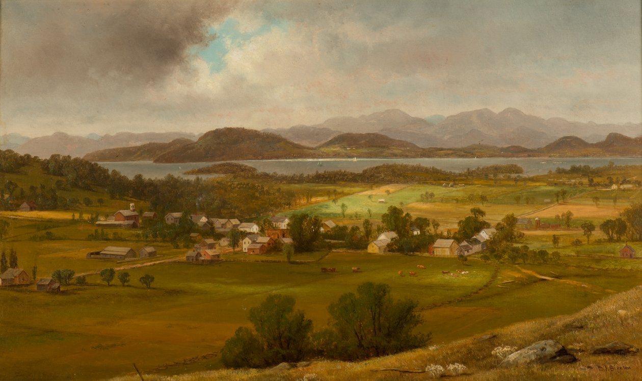 Vista su Charlotte e sul lago Champlain da Daniel Folger Bigelow