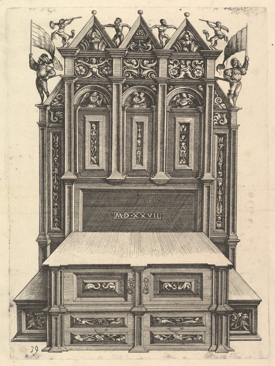 Progetto per un letto, 1527 da Daniel Hopfer