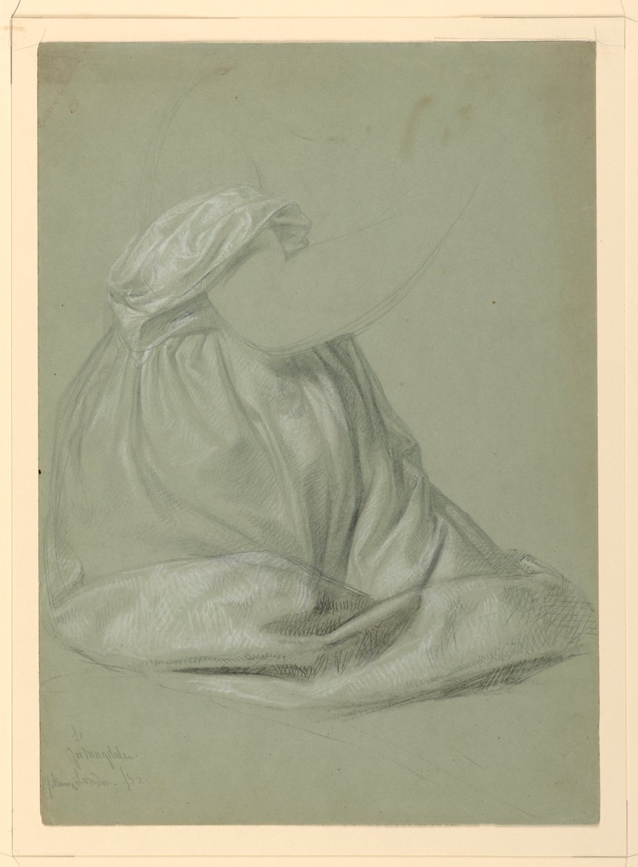 Studio di drappeggio per "Una Maddalena" da Daniel Huntington