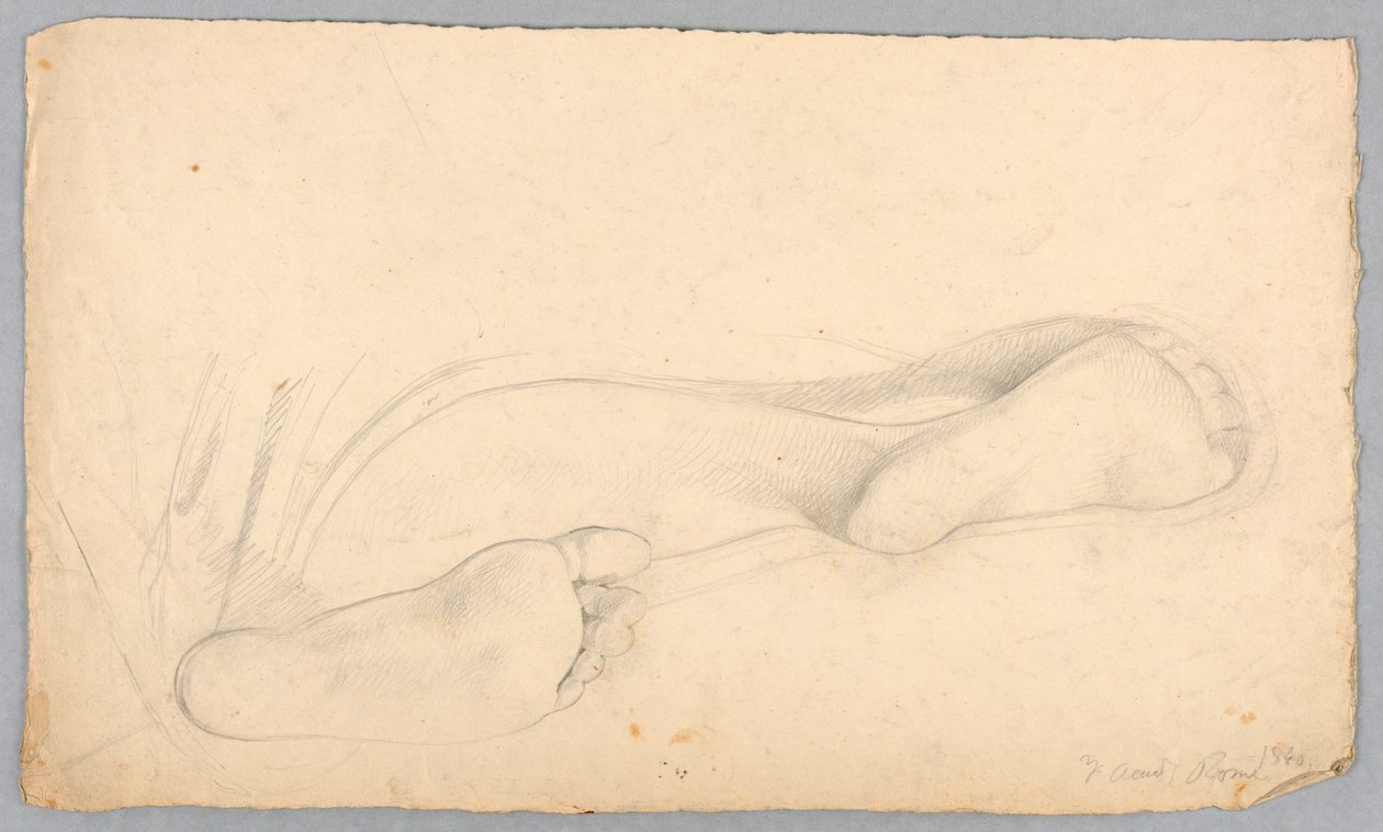 Disegno, fondo di un paio di piedi, 1840 da Daniel Huntington