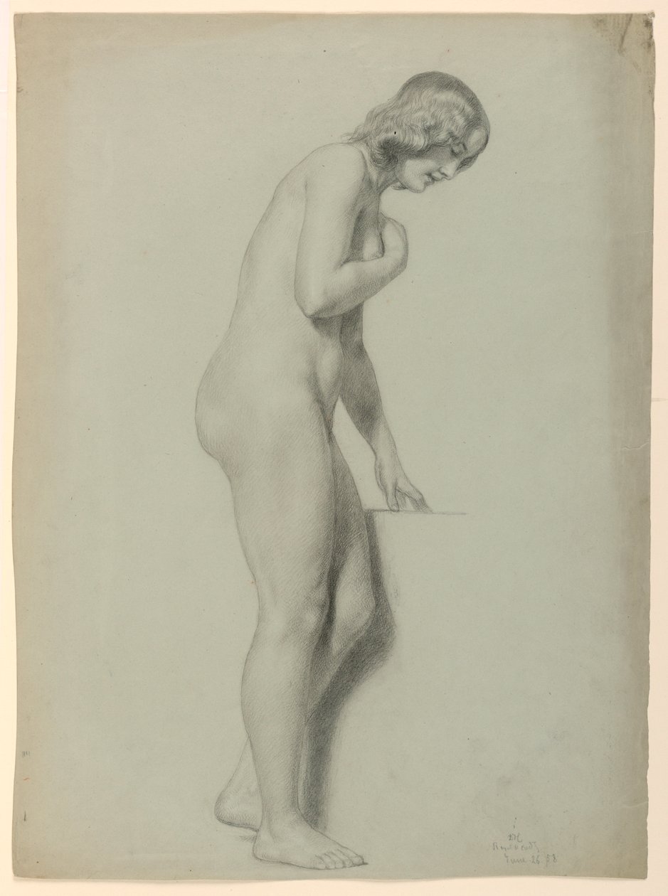 Disegno, Nudo femminile, 1858 da Daniel Huntington