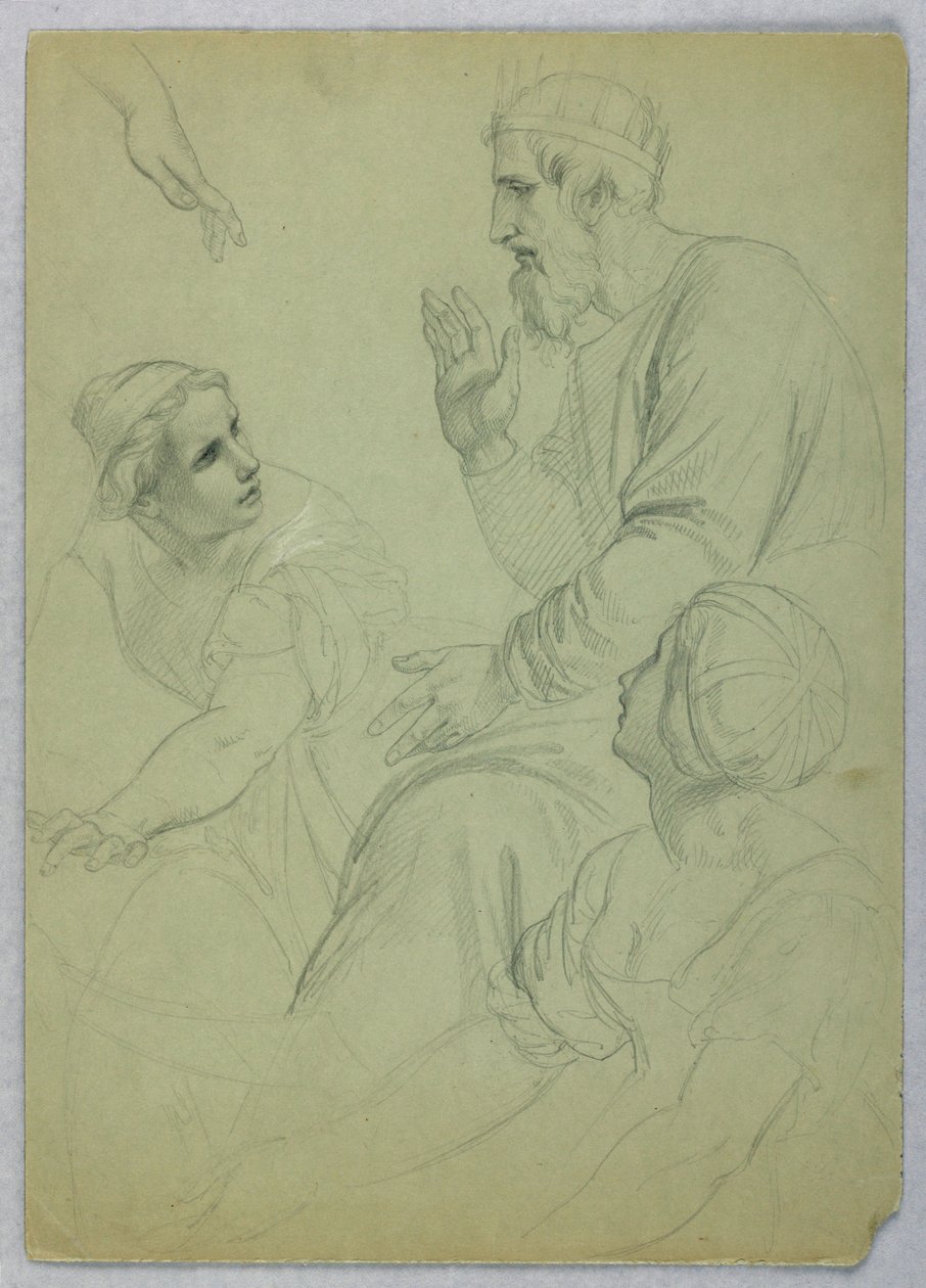Disegno, Re e due donne, Separ, 1845 ca. da Daniel Huntington