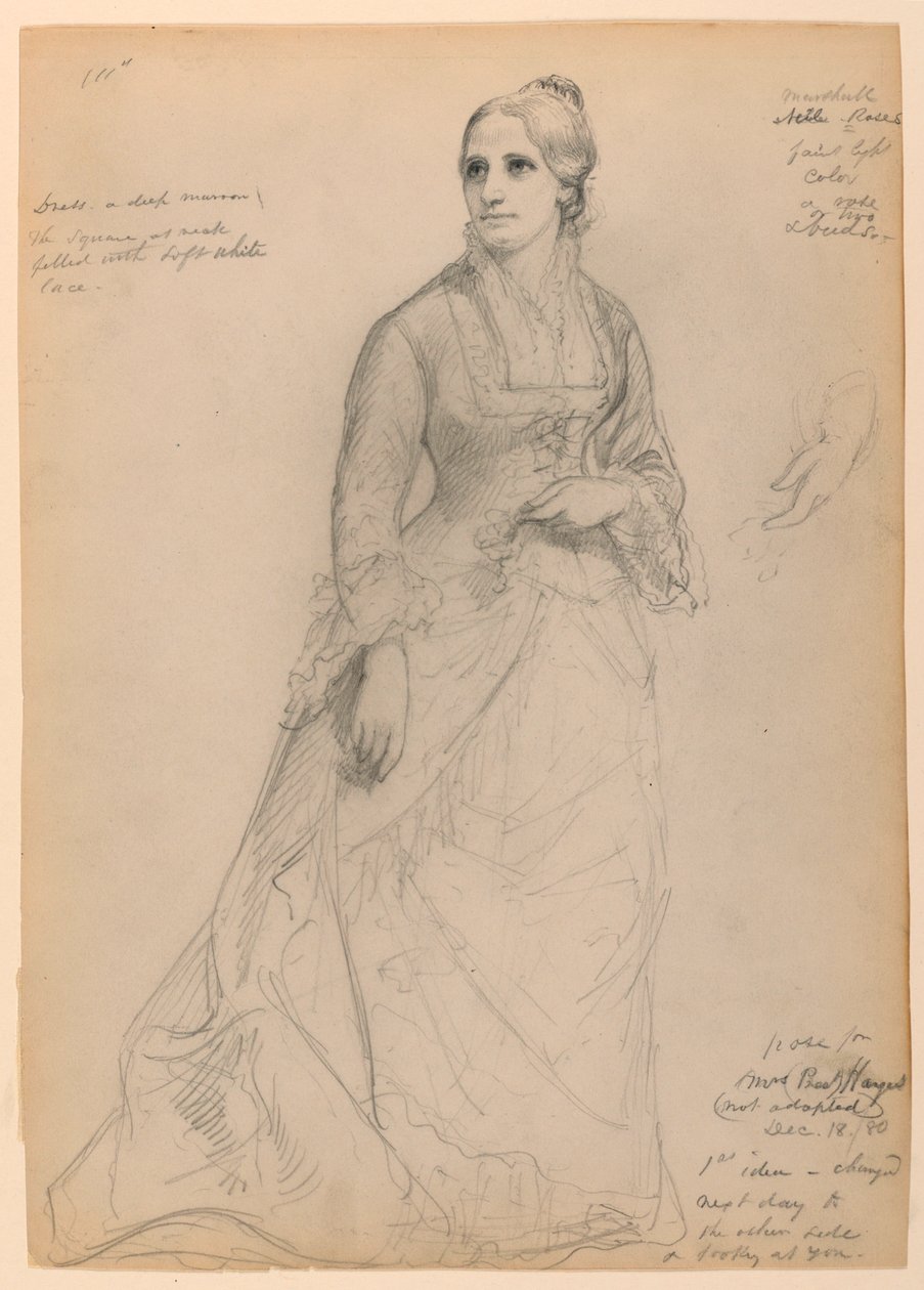Disegno, signora Rutherford B. Hayes, 18 dicembre 1881 da Daniel Huntington