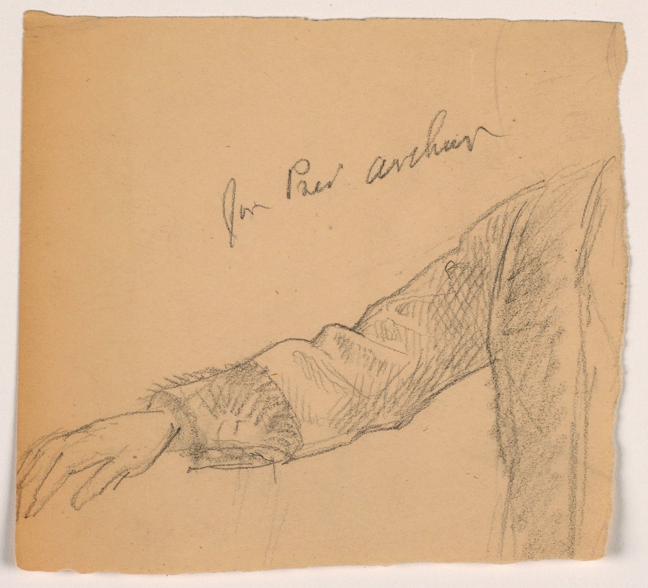 Disegno del braccio destro del presidente Chester A. Arthur, 1884 da Daniel Huntington