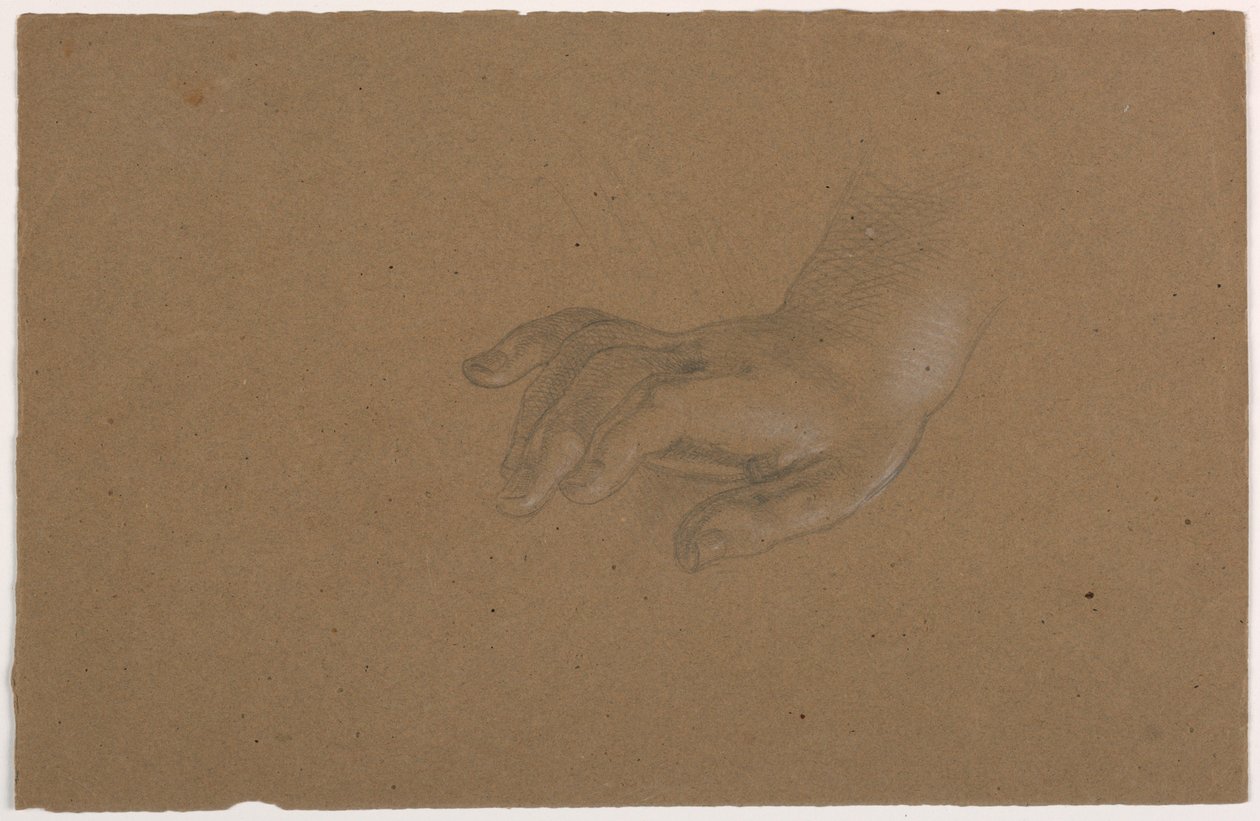 Disegno, studio della mano destra, 1850-60 da Daniel Huntington