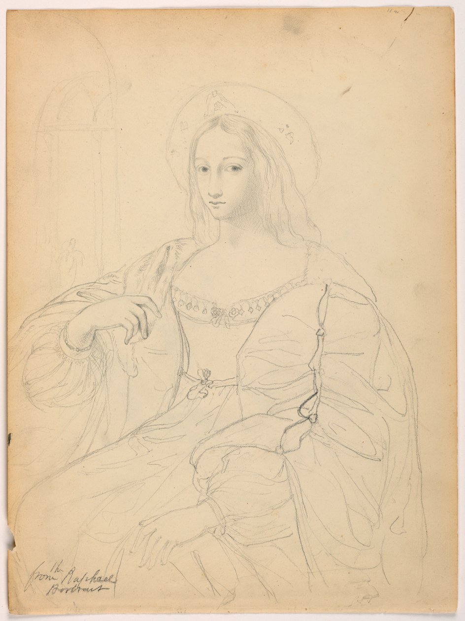 Disegno, Figura seduta in abito di corte dopo il ritratto di Jeanne D